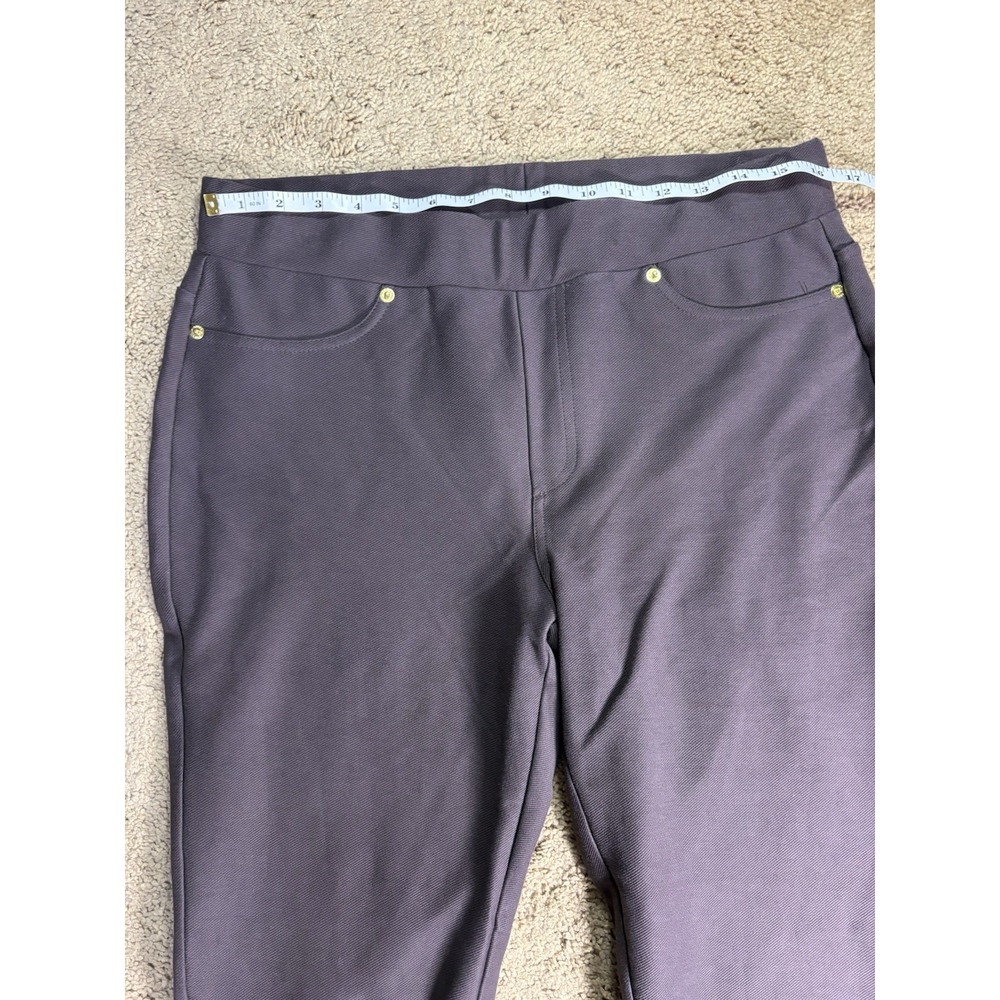 Michael Kors Ponte Pull On Jeggings Women Large Brown Stretch Knit Office - Picture 5 of 10